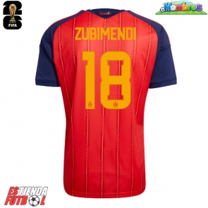 España Martin Zubimendi #18 Primera Equipación Mundial 2026 Manga Corta